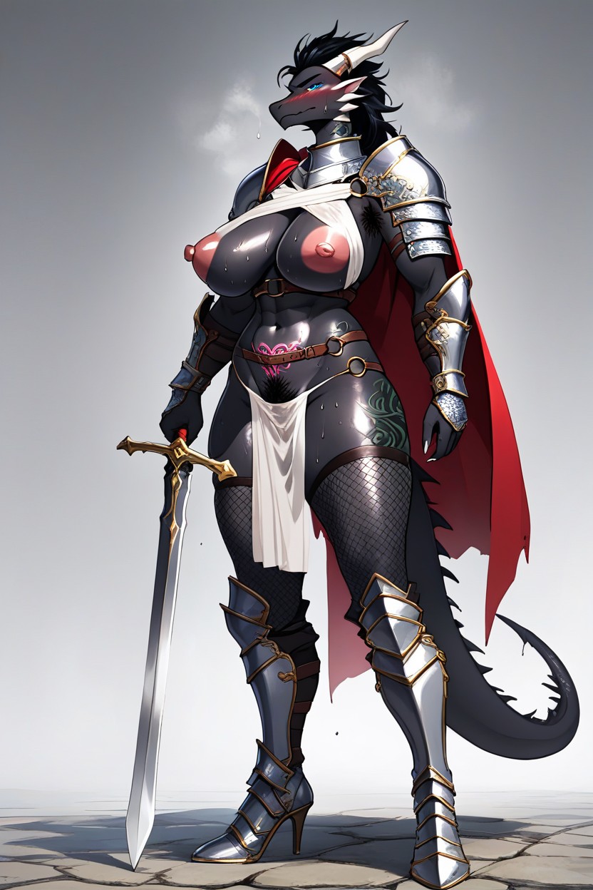 Cape, Grey Background, 30+ Furry IA