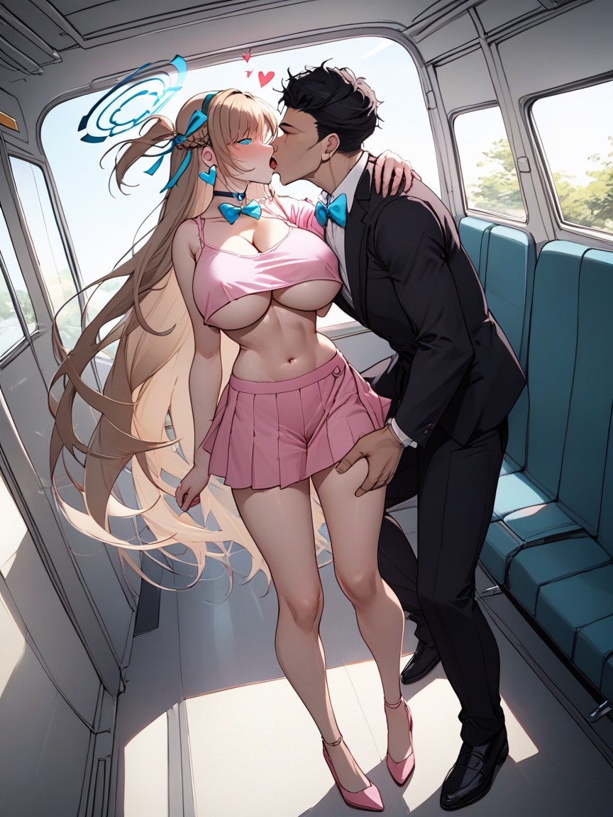 Anime Painting, Bow, Ichinose Asuna Blue Archive Hentai AI Porn