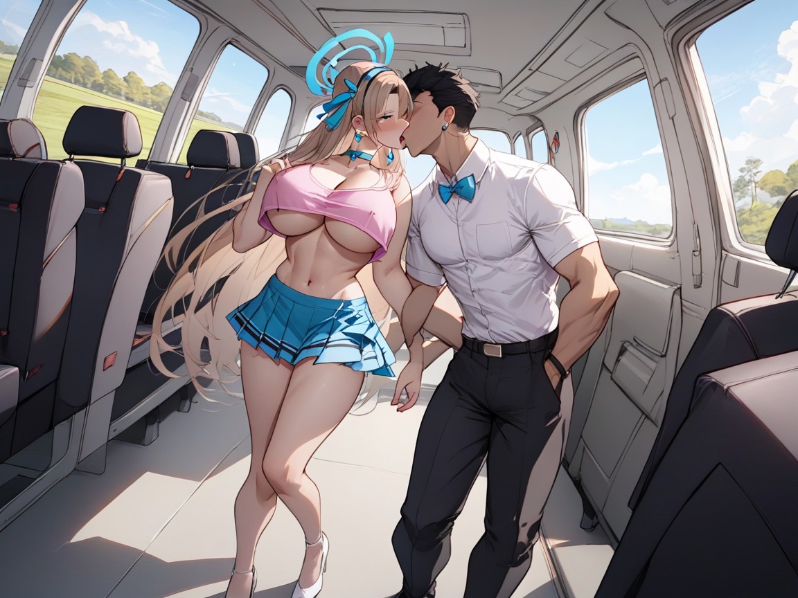 Wide Angle, White T_back, Bow Hairband Hentai AI Porn