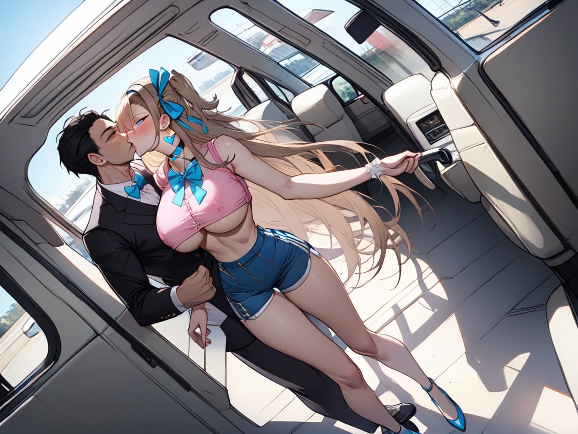 Woman Looking Back, Gasp, Blue Eyes Hentai AI Porn