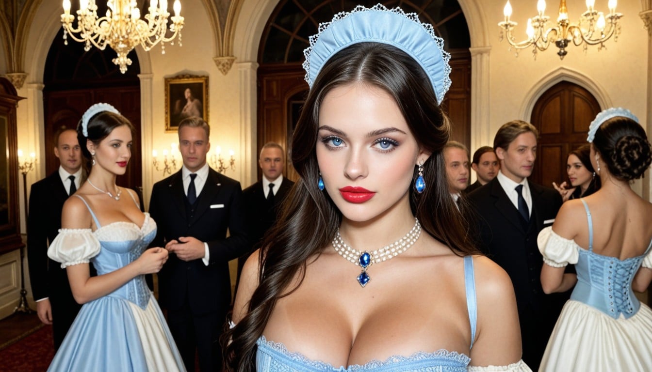 18+, Victorian Blue Stockings, Breast Expansion AI Porn