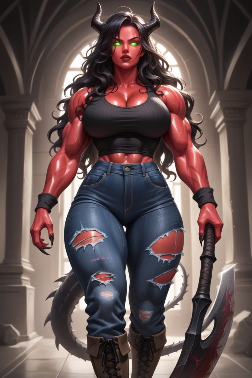 Futanari, Demonic Armor, American Hentai AI Porn
