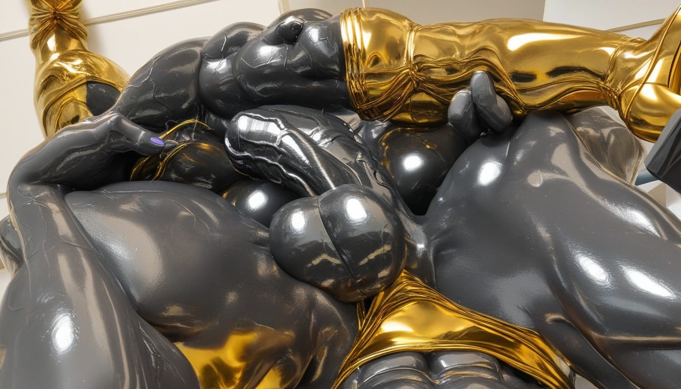 Glistening, Anubis, Oiled Skin Furry AI Porn