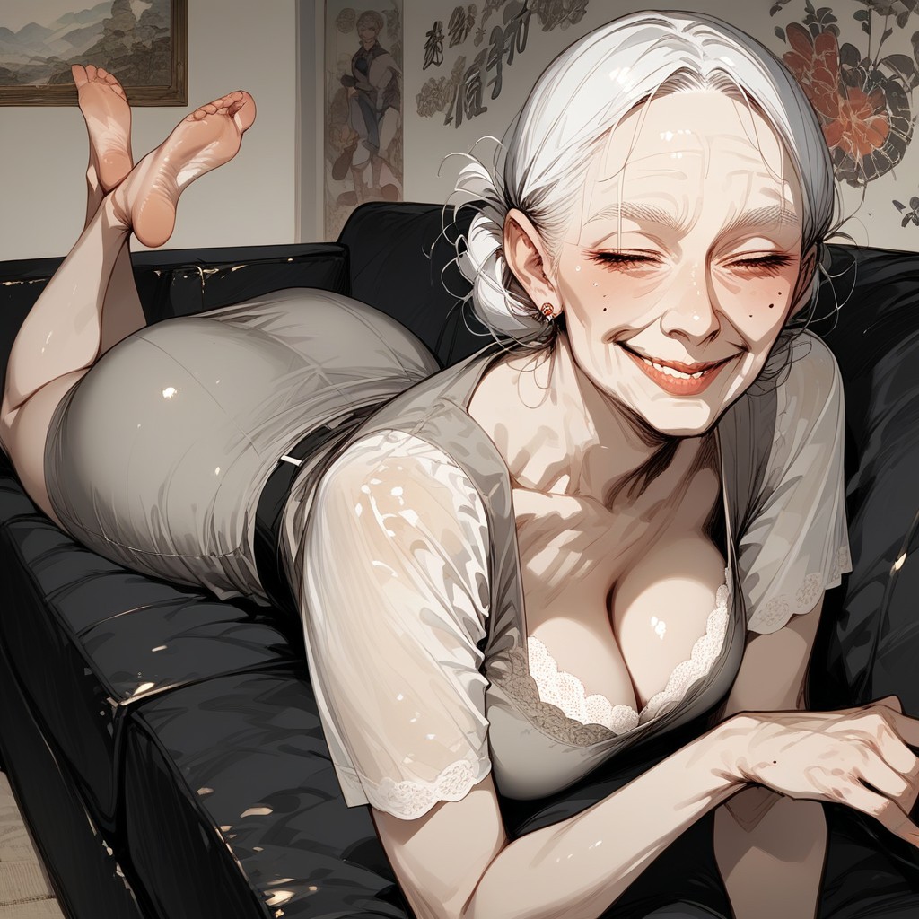 Flustered, Old Grandma Face Accurately, 18+ Hentai AI Porn