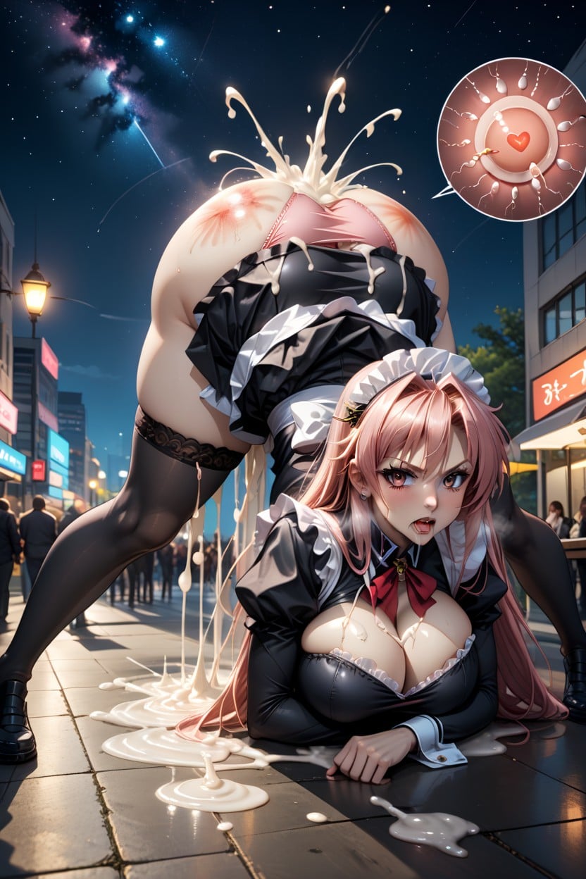 Long Large Tits, Cum String, Hyper Drooling Hentai AI Porn