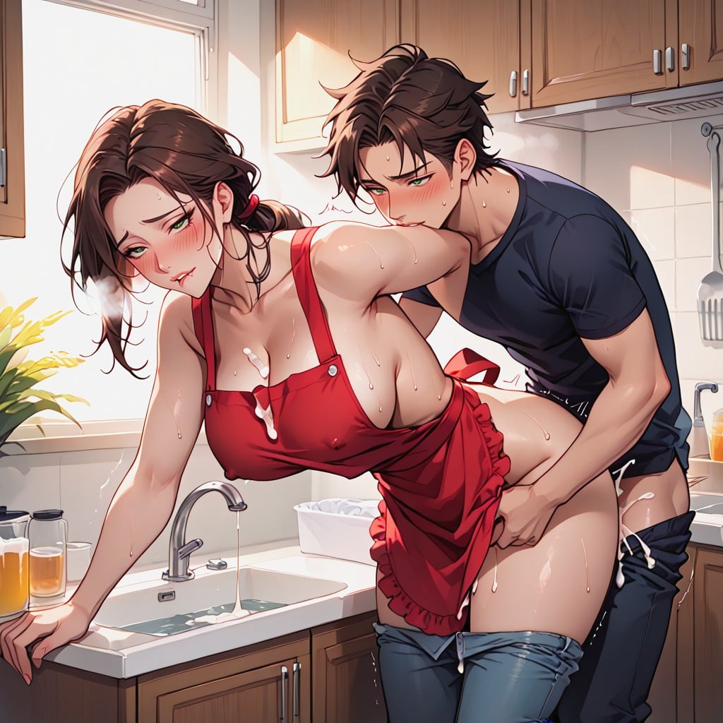 Shy, Wet Lips, Thick Thighs Hentai AI Porn