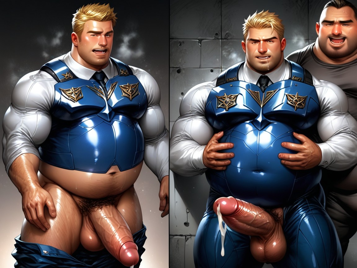 Open Clothes, Impossibly Long Hyper Penis, Fat Man With Fat Cock AI Gay Porn