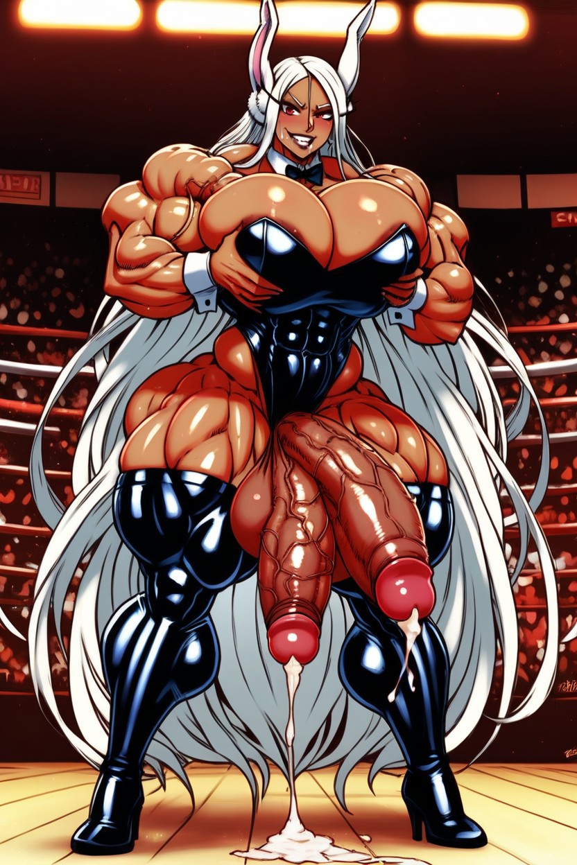 Ecstasy Face, Massive Muscle Delts, Large Round Natural Ass Shemale AI Porn