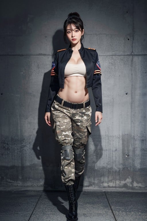 Armure, Rounded Ass, Pistol Holster On Thigh Porno IA Asiatique