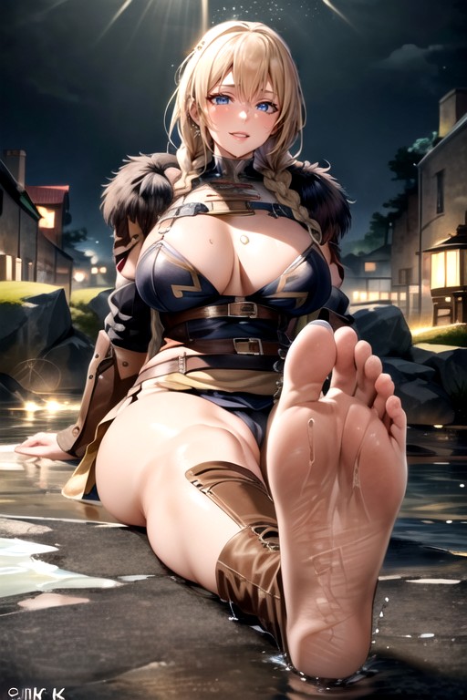 Stiff Nipples, Massive Breasts, Viking Outfit AI Porn