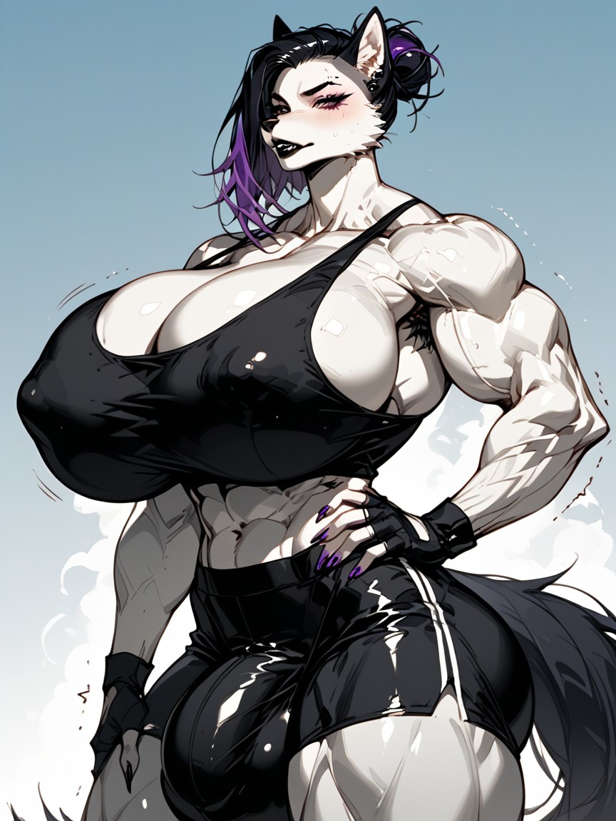 Muscles Bigger Then Head, Hand On Hip, Muscular Back AI獸人黃片
