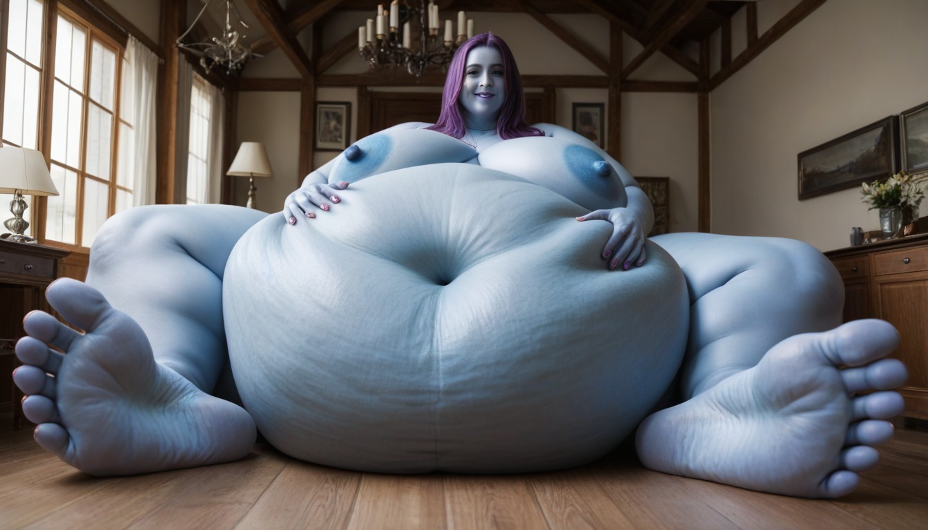Disproportionately Sized Belly, Blue Areola, Big Sagging Balls 人妖AI黃片