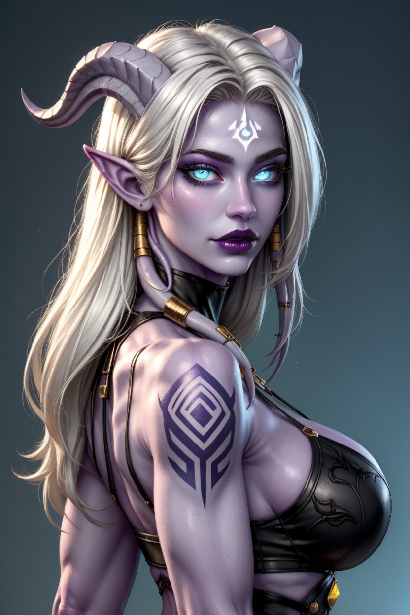 Blue Skin, % Body View, Side View AI Porn