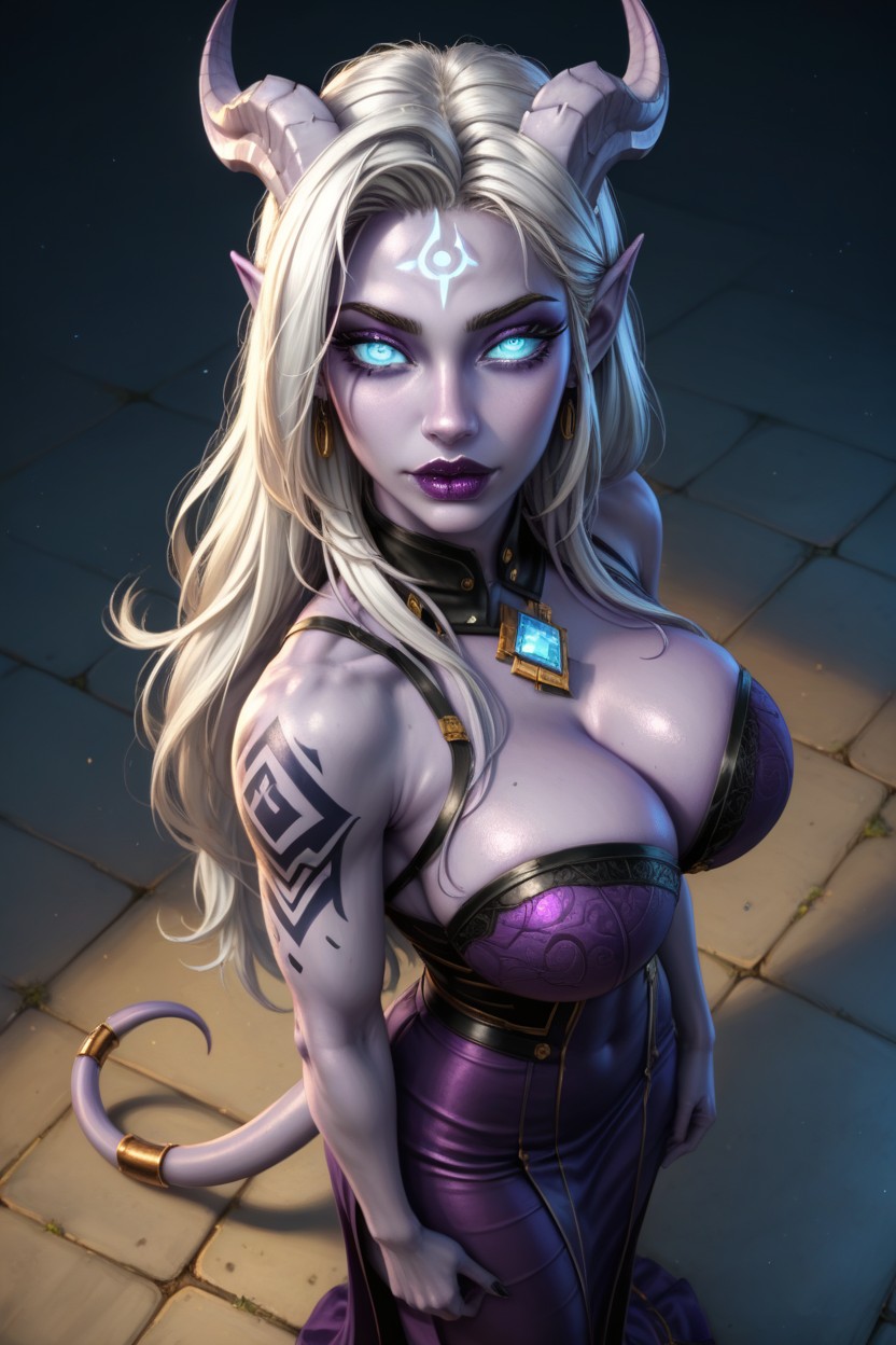 Big Full Lips, Juicy Lips, Silver Hair Color AI Porn
