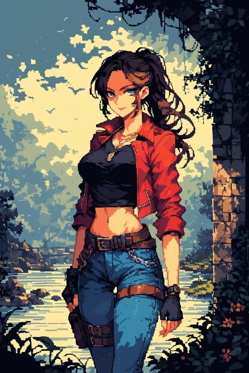 Seductive Pose, Seductive Expression, Necklace AI Porn