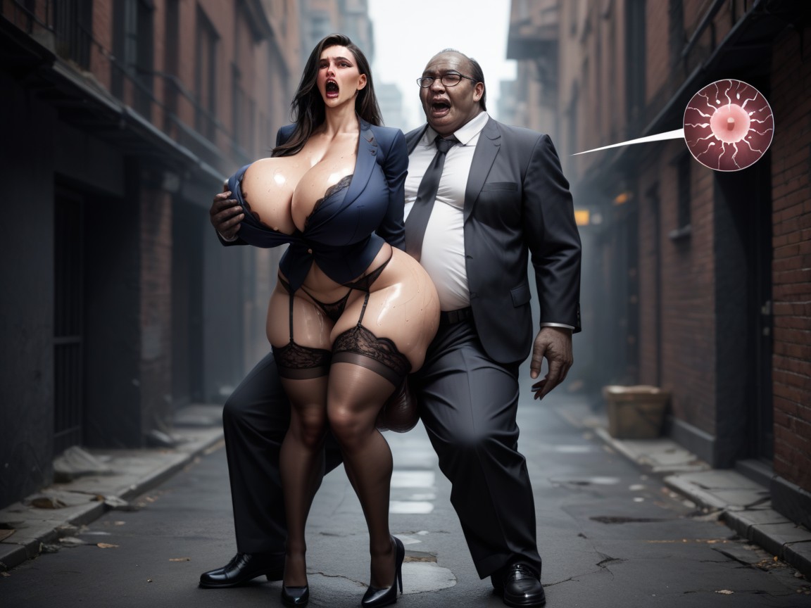 Giant Huge Cock, Colossal Bubble Butt, Pale Skin AI Porn