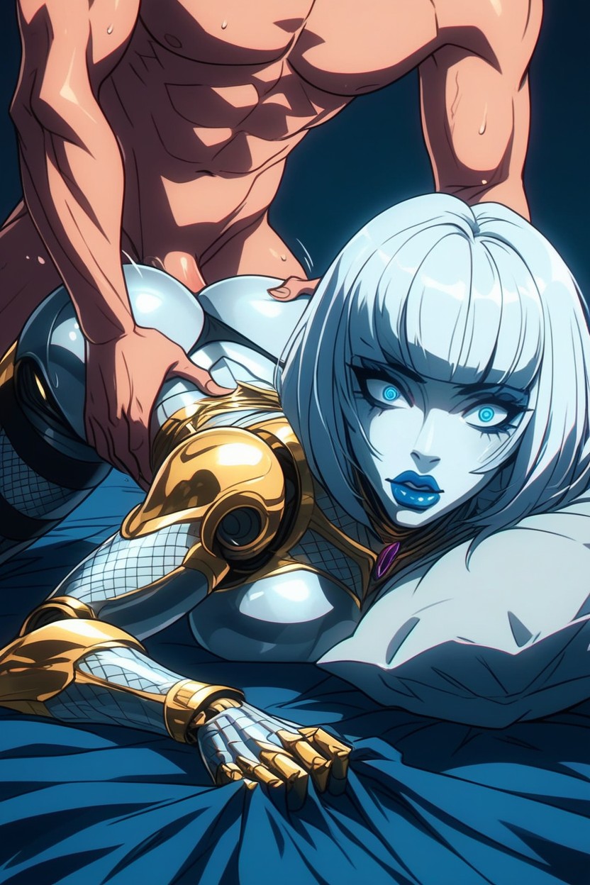 Huge Lips, Silver Breast, 18+ Hentai AI Porn