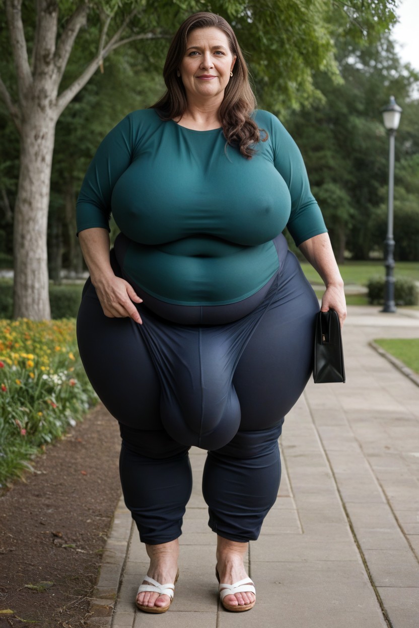 Black Baggy Pants, Gigantic Ass, Thick Thighs AI Porn