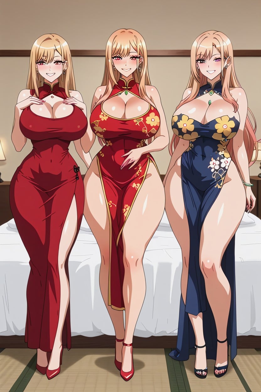 Standing, Massive Breast, Harem Hentai AI Porn
