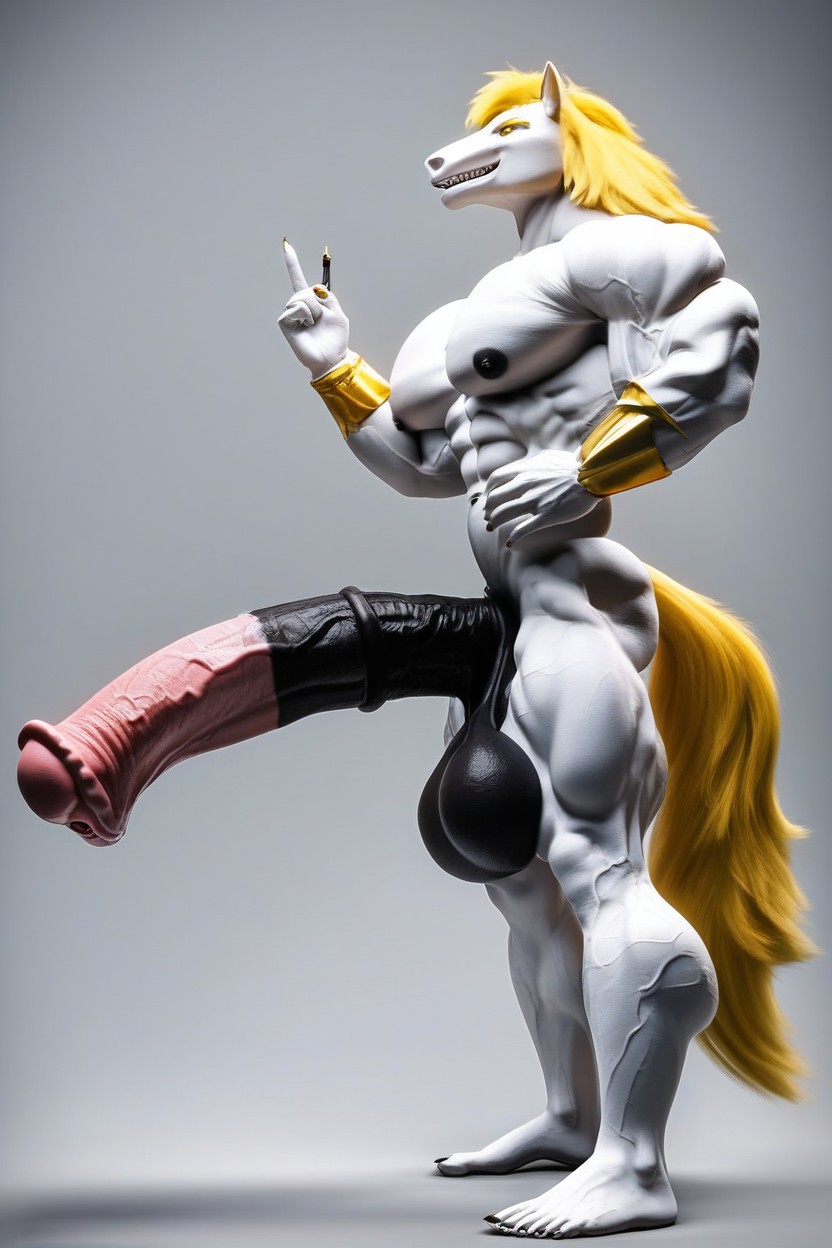Big Balls, Nude, Flaccid Extreme Hyper Cock Furry AI Porn