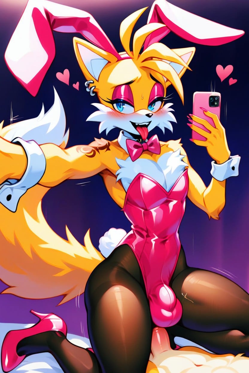 Bulge Stomach, Fluffy Cottontail, Tattoo Furry AI Porn