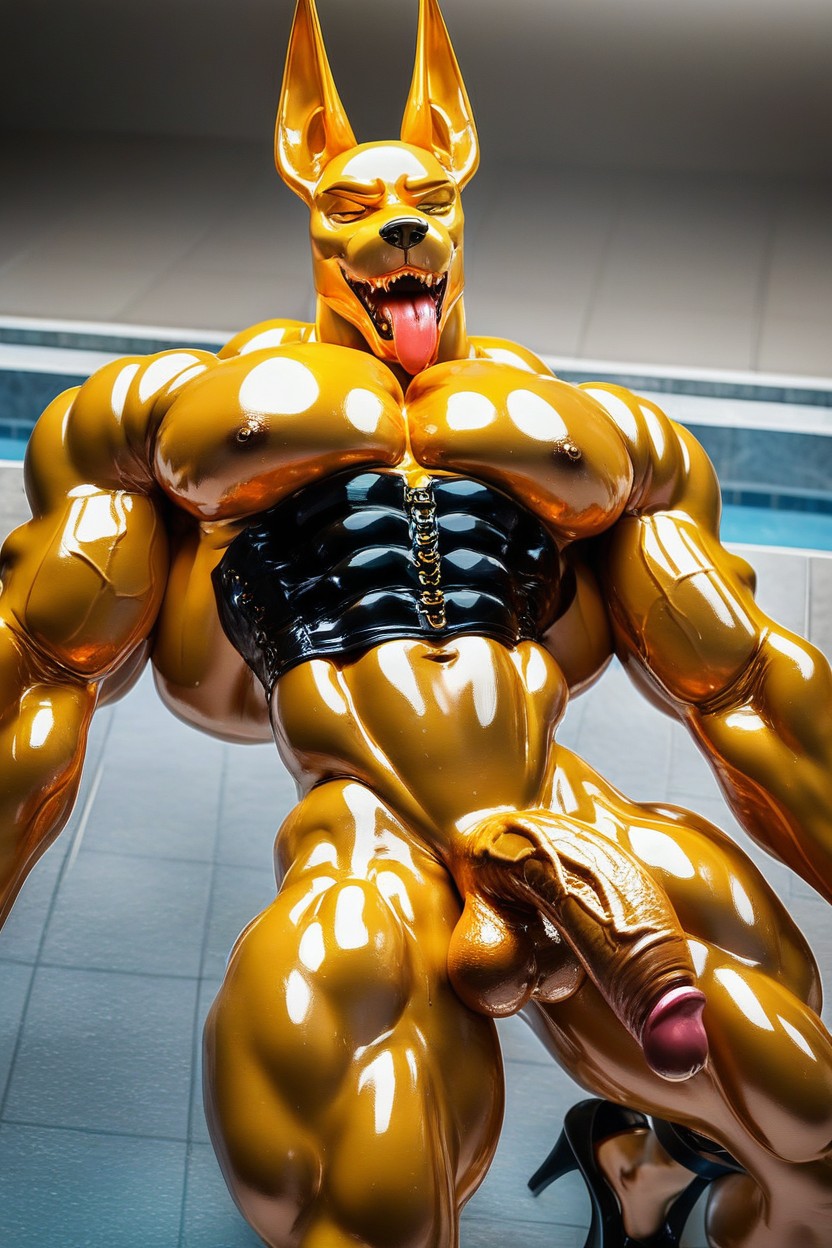 Spreading Ass, Vascular, Oiled Skin Pornografia peluda com IA