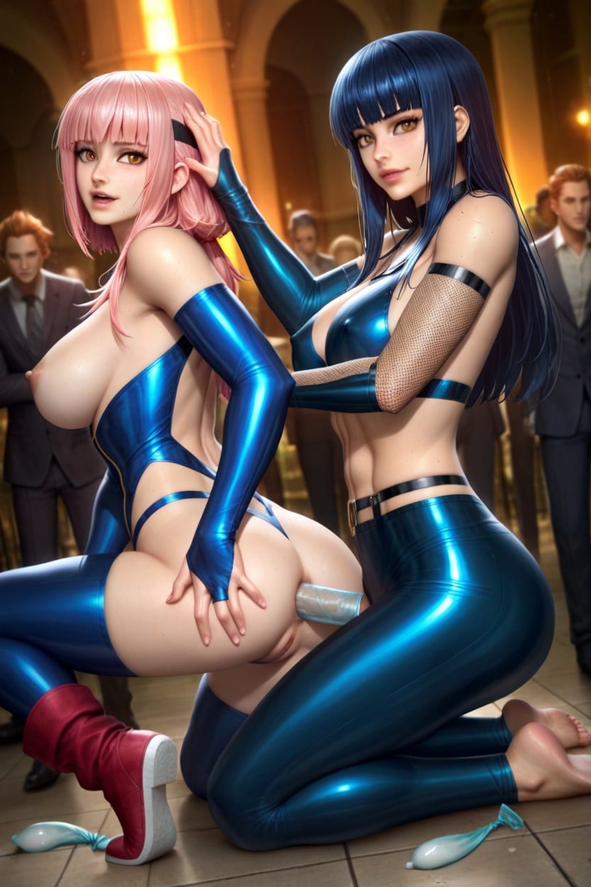 Fucking From Behind, Kneeling, Sakura Haruno With Pink Hair AI Porn