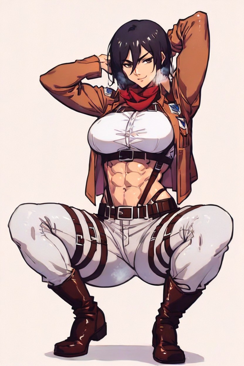 Fit, Squatting, Thick Thighs Hentai AI Porn