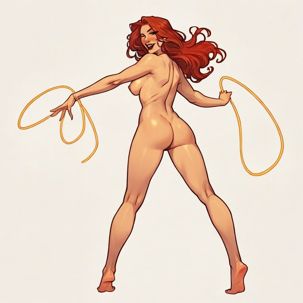 No Clothes, Toes, Sexy Pin Up Pose AI Porn