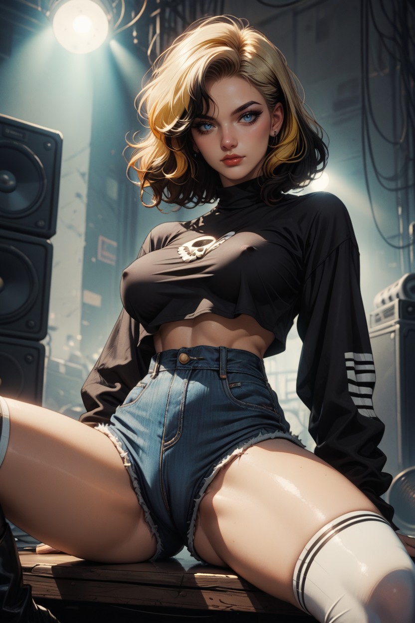 Huge Speaker, Female, Spotlights Hentai AI Porn