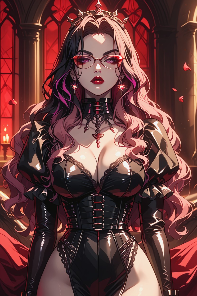 Intense Smoky Eye Makeup, Tattoos, Vampire Woman Hentai AI Porn