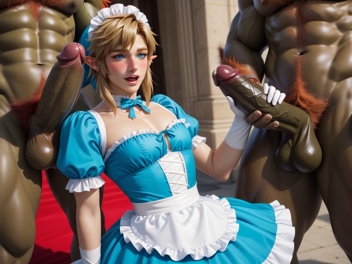 Link Sitting On Ganondorfs Hypercock, Slutty, Impossible Size Cocks Hentai AI Porn