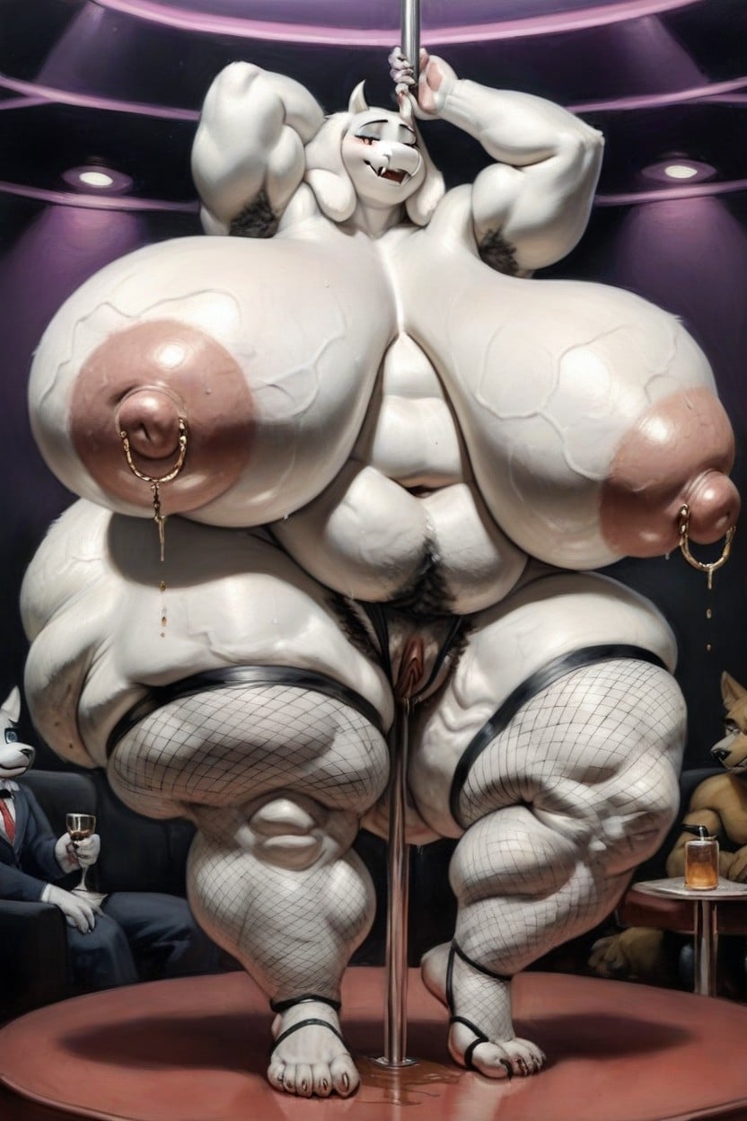 Veiny Body, Fat, Hyper Long Impossible Cock Furry AI Porn