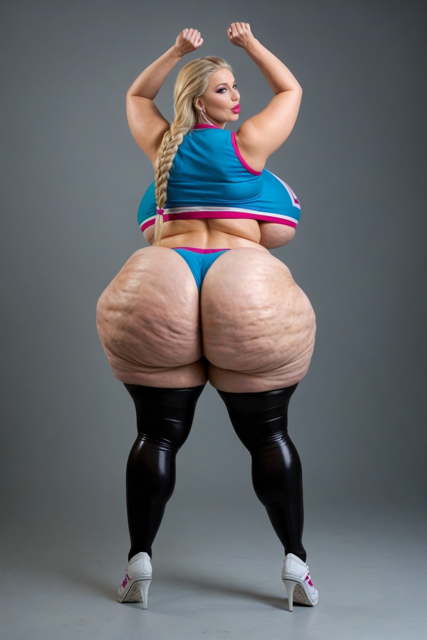 Latex Leggings, Full Body, Pubic Hair BBW AI Porn
