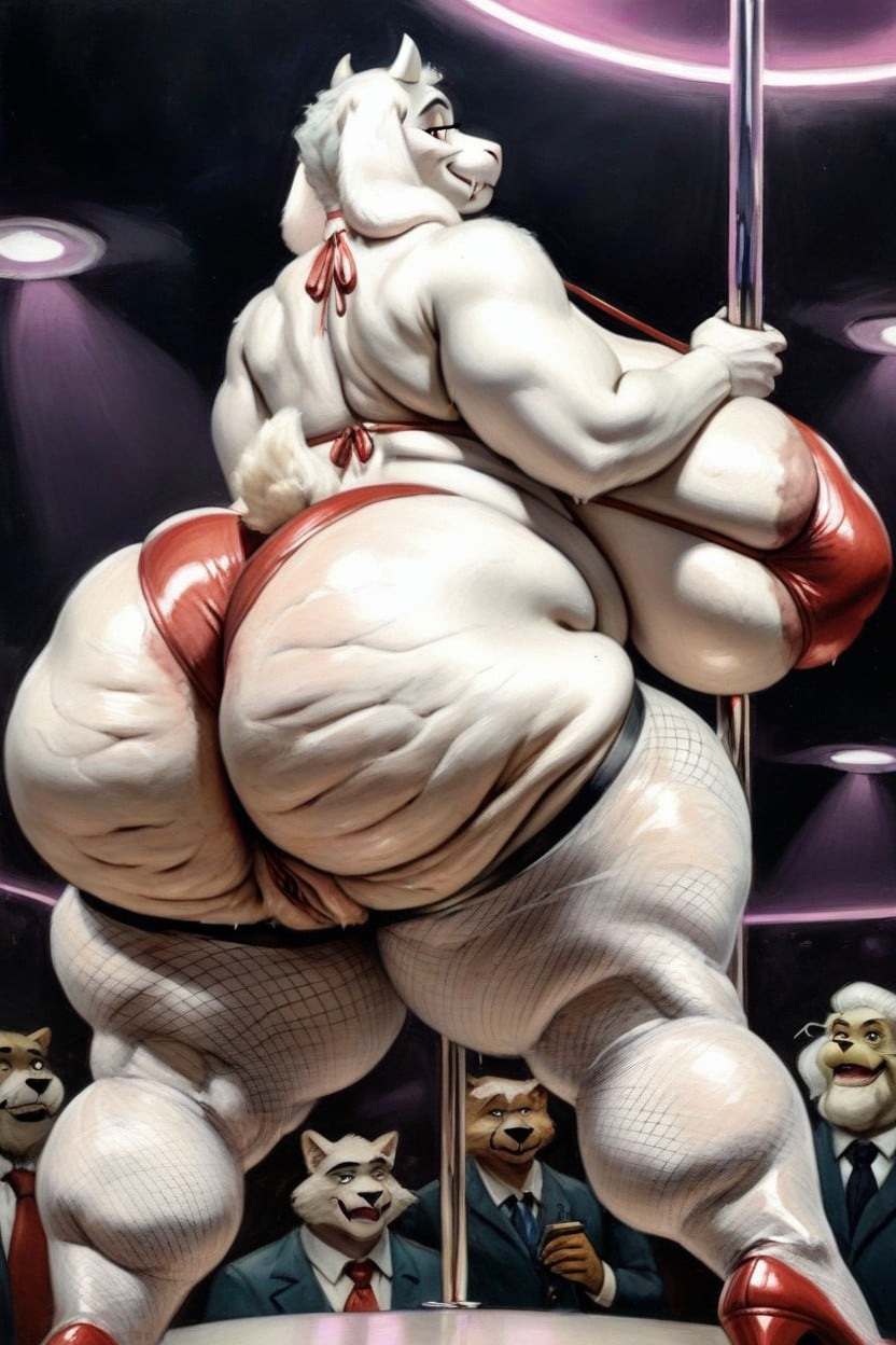 Side Angle, Heavy Breasts, Pussy Dripping Furry AI Porn