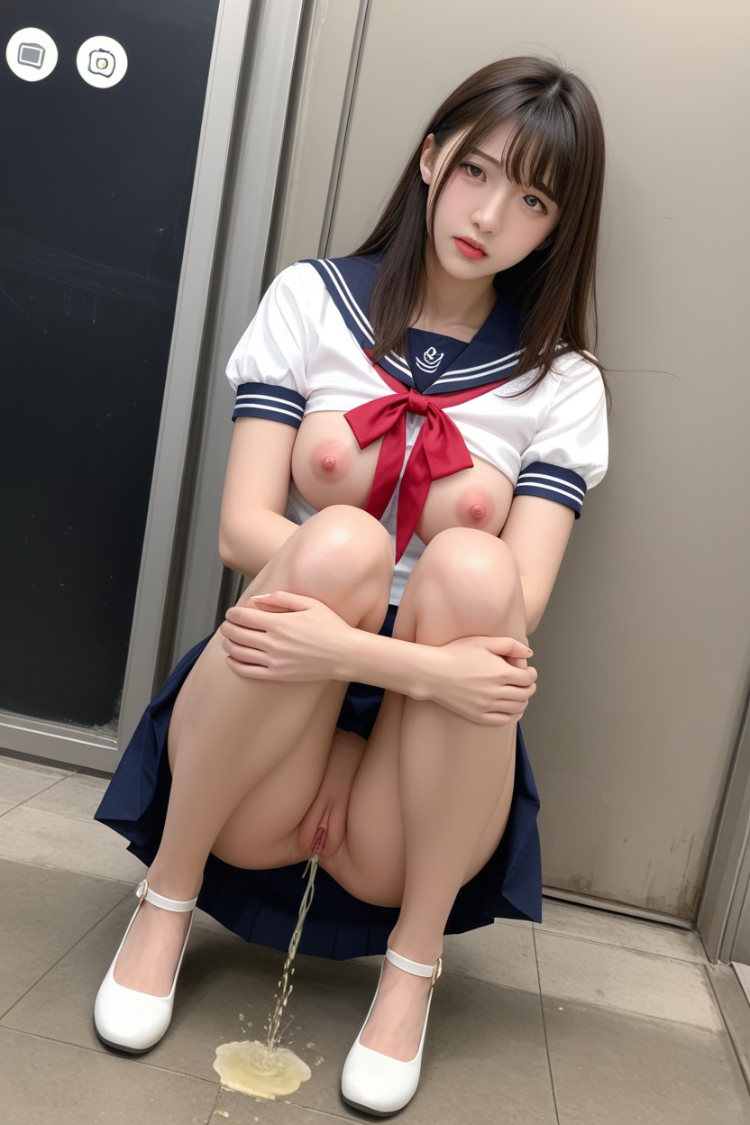 Korean Face, 25+, Massive Eyes Porno IA Asiatique