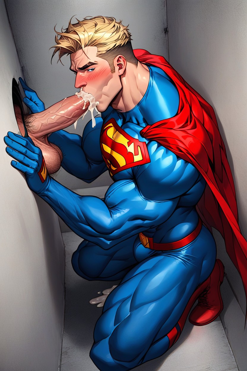 Hairy Balls, Multiple Cocks From Multiple Holes On The Wall, Superman In The Gloryhole AI Gay Porn
