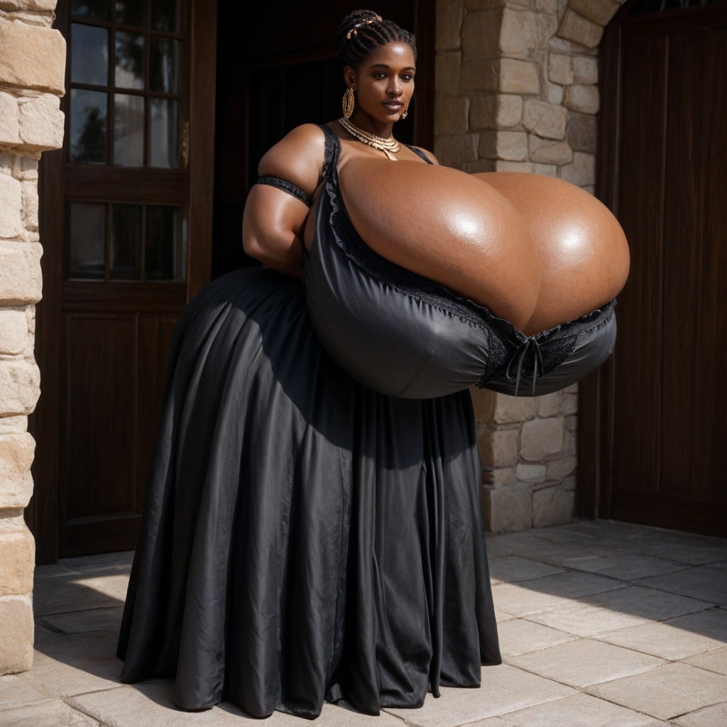 Medieval, Full Body, 50+ Ebony AI Porn