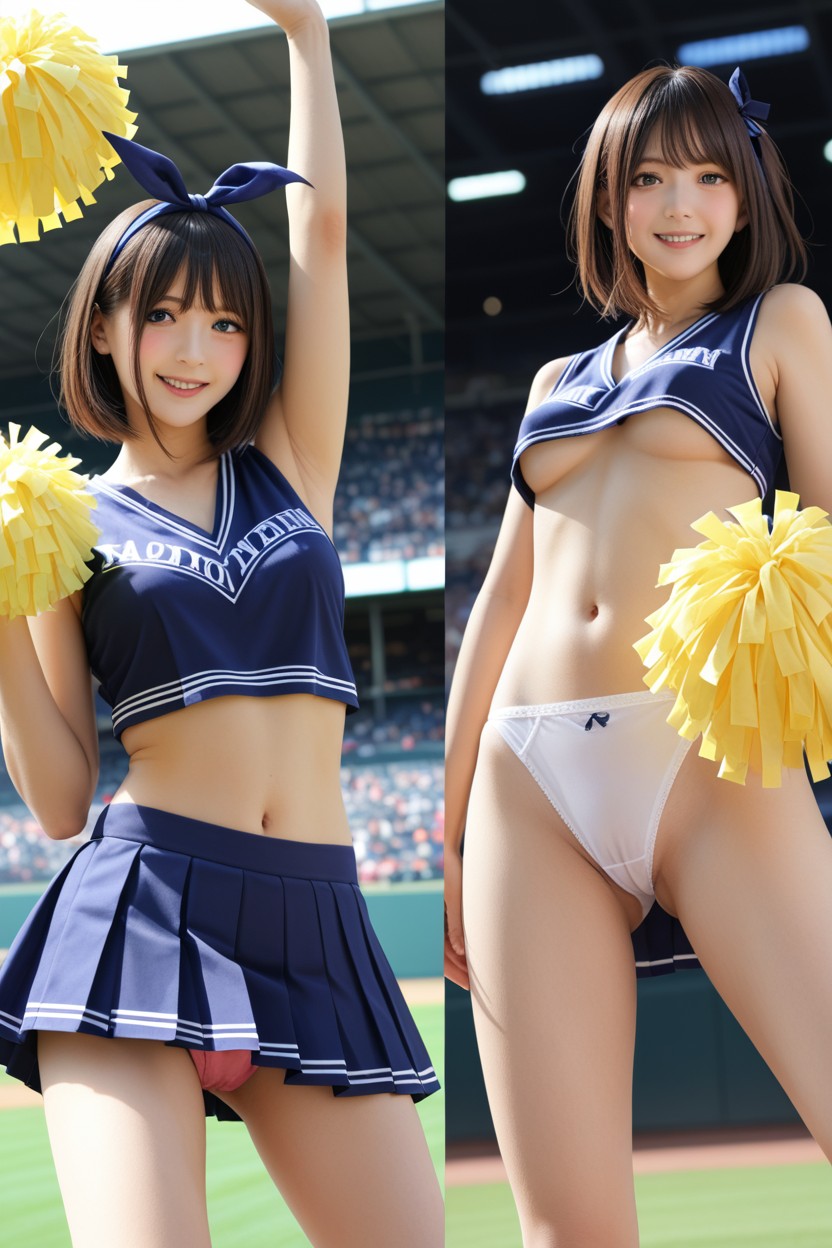 しかのこのこのここしたんたん, Looking At Viewer, Front View Asian AI Porn