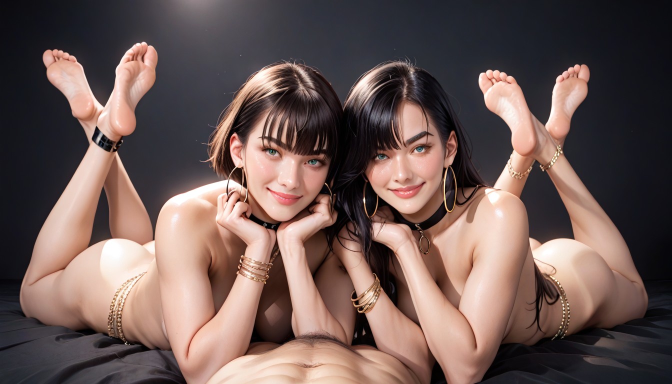 Hair Over One Eye, Wasp Waist, Horny AI Porn