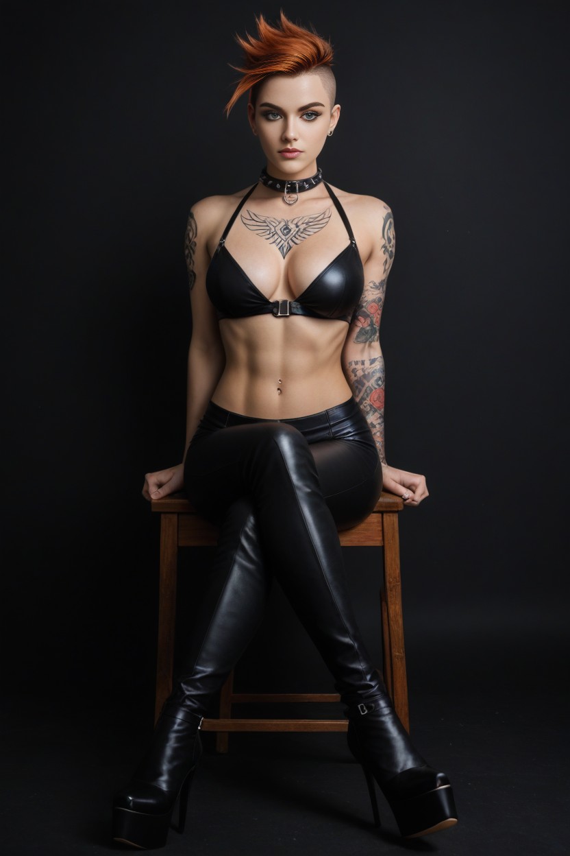 Collar, 25+, Floral Tattoos AI Porn