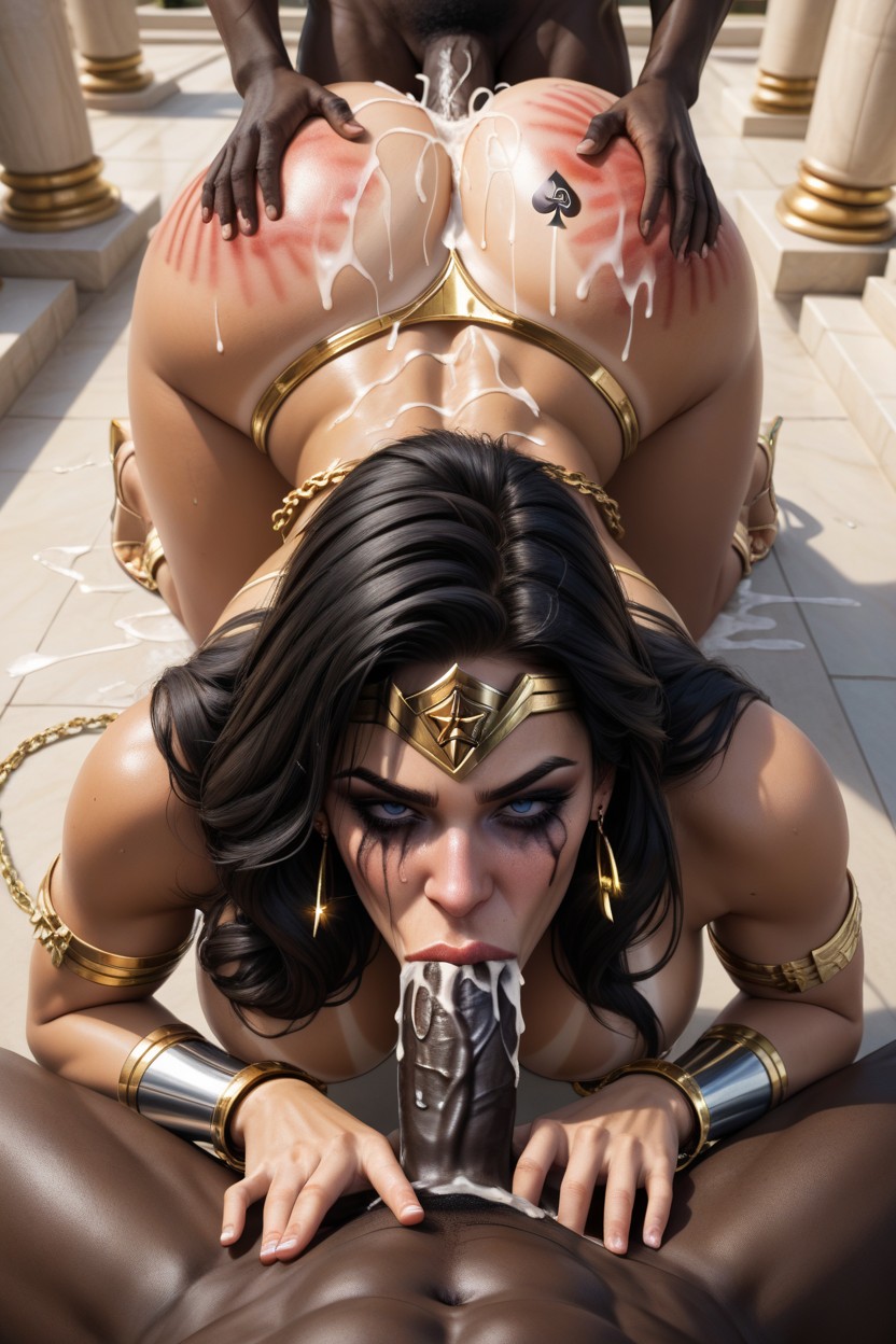 Front Angle, Massive Ass, Interracial Vaginal Sex AI Porn
