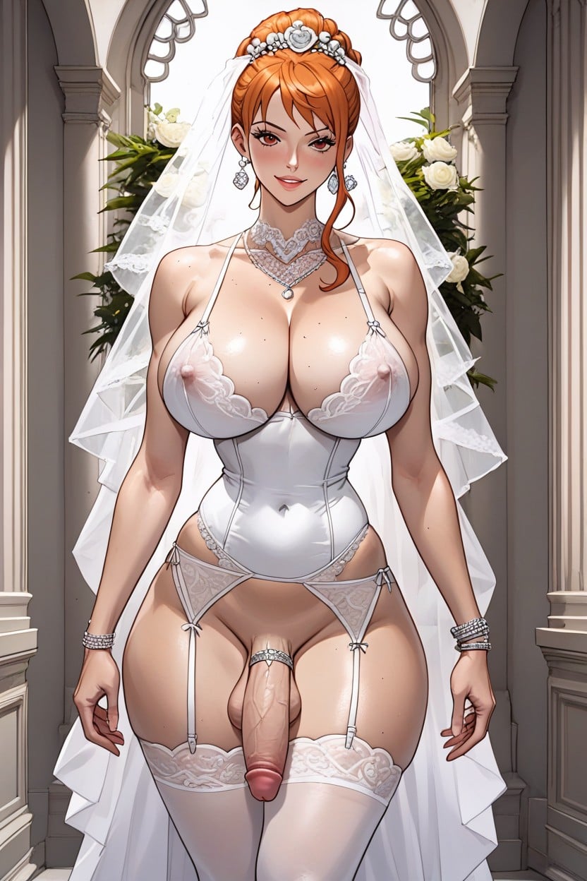 Curvy Figure, Perky Boobs, Perfect Ass Shape Shemale AI Porn