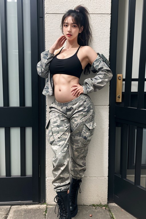 Pistol Holster On Thigh, Creampie, Extremely Oversize Gigantic Breast Porno IA Asiatique