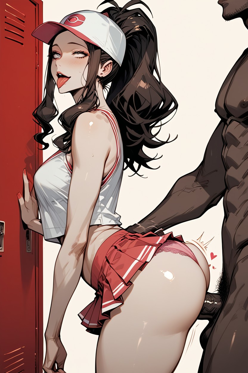 Huge Ass, Cheerleader Skirt, Standing Doggystyle Hentai AI Porn