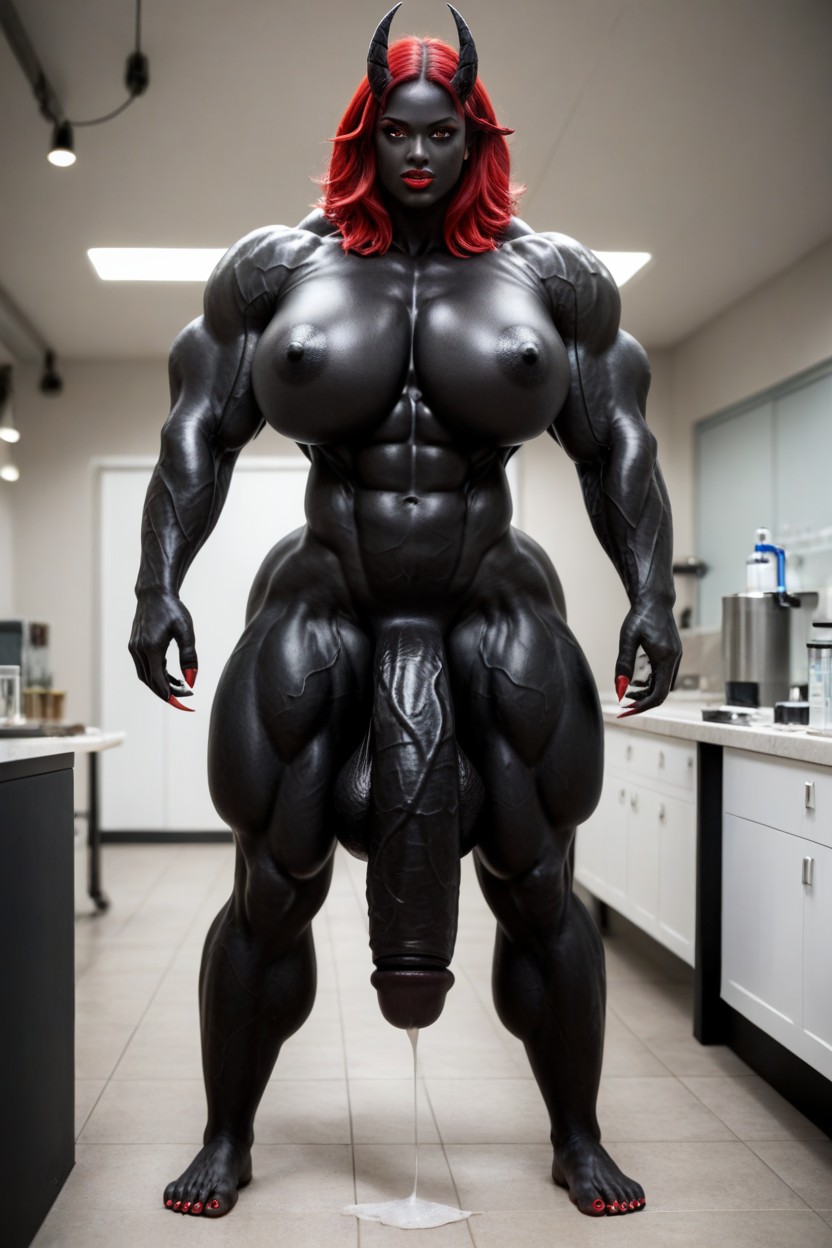 Cosplay, Red Hair, Abs Shemale AI Porn