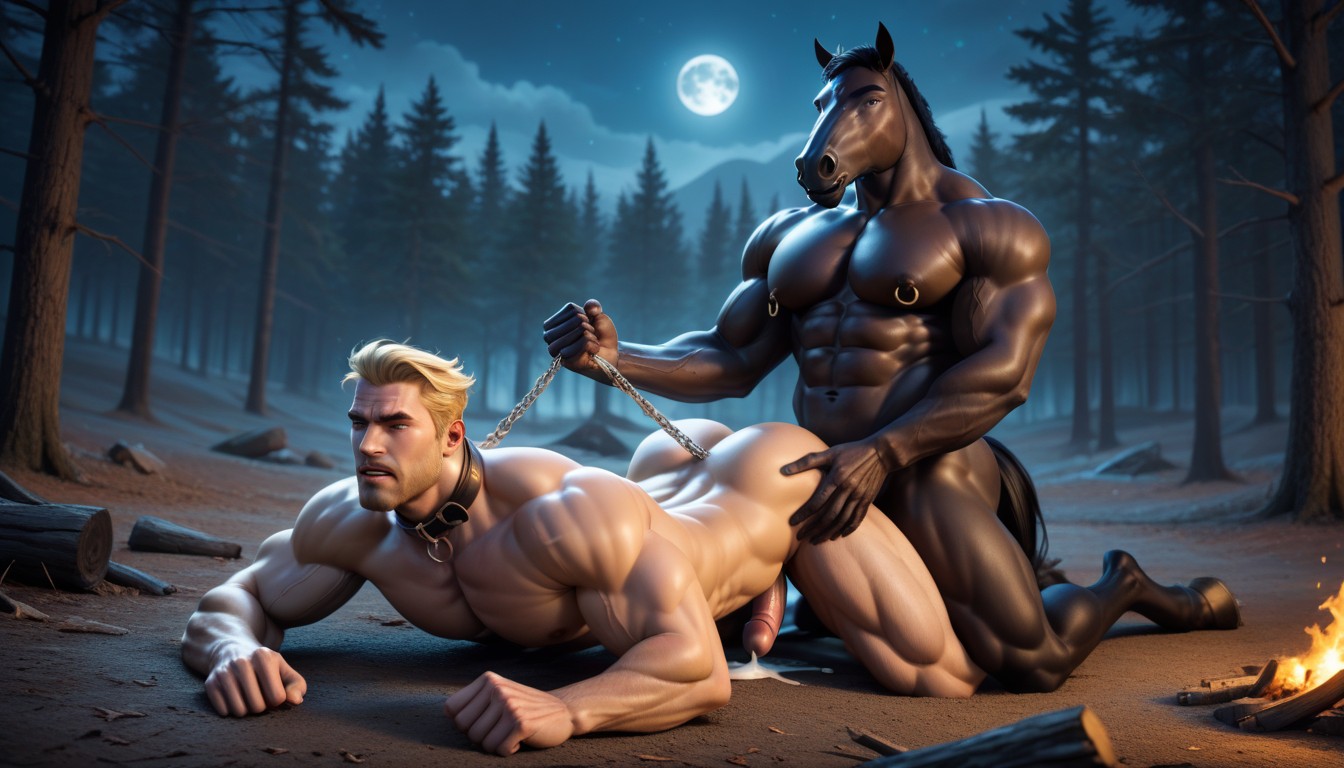 Gigantic, Lean Muscle, Suntanned Skin AI Gay Porn