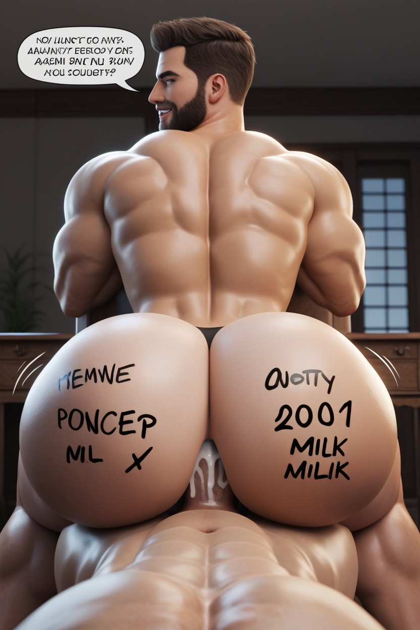 Jock Bottom, Extremadamente Pesado En La Parte Inferior, Motion Lines Porno gay IA