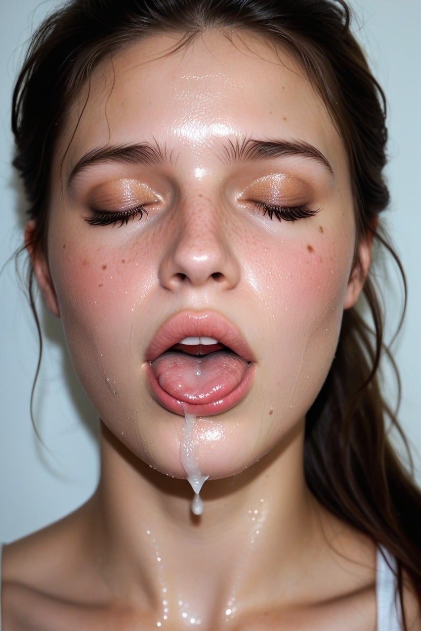 Freckles, Lustful Look, Shy AI Porn