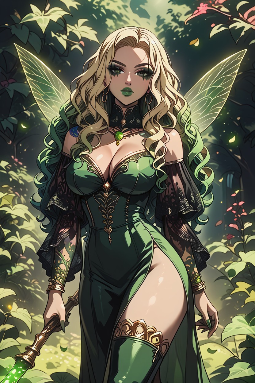 Massive Ass, Green Lips, Warm Skin Hentai AI Porn